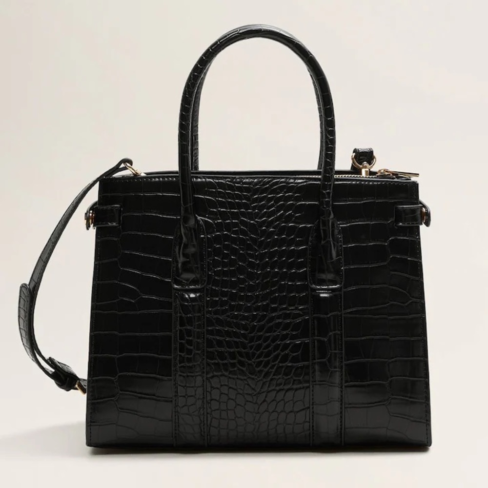 New MNG Mango Croc-Effect Tote Bag!!🔥🔥🔥